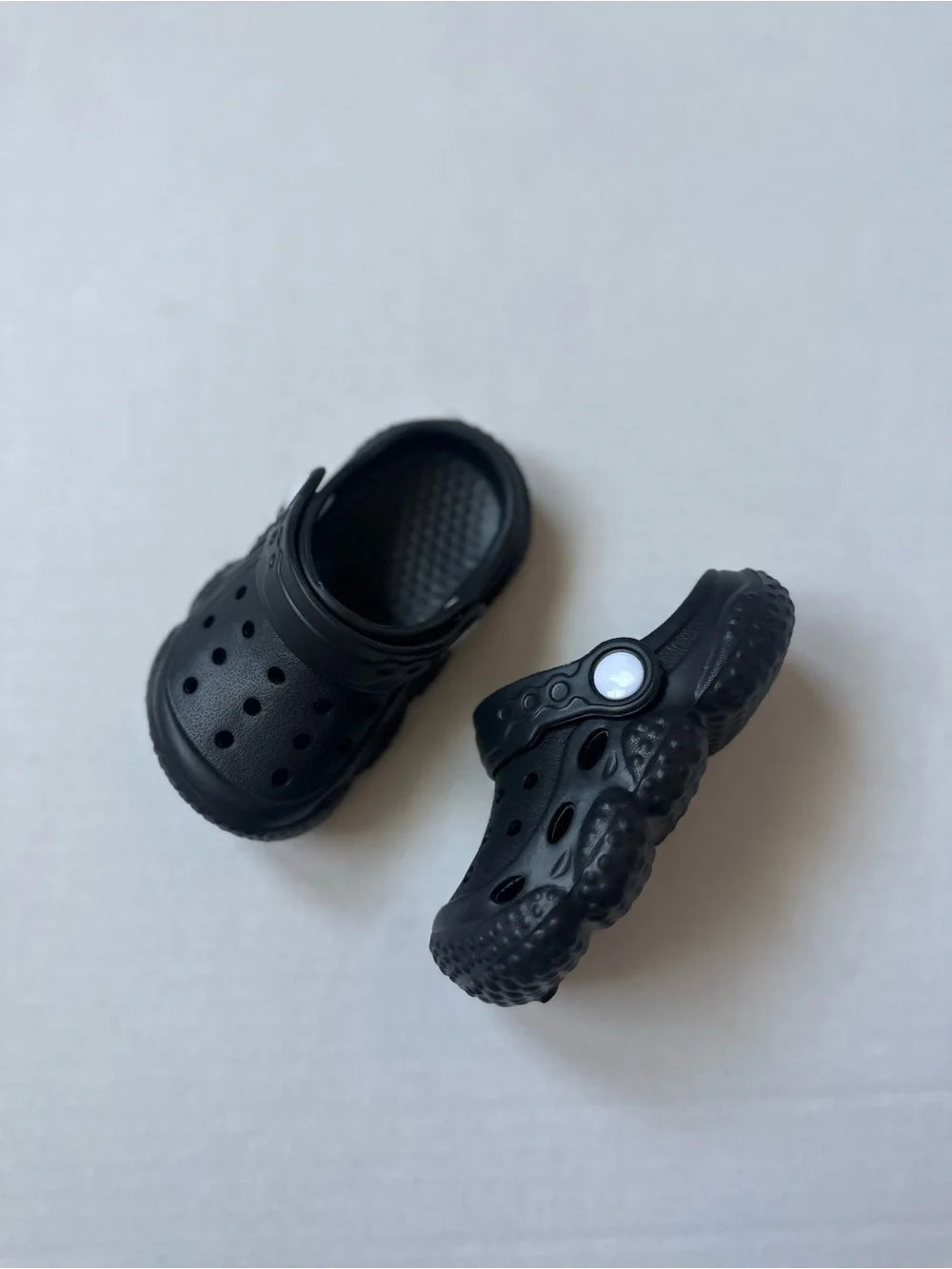 Kids Black Slip-On Clog Shoes